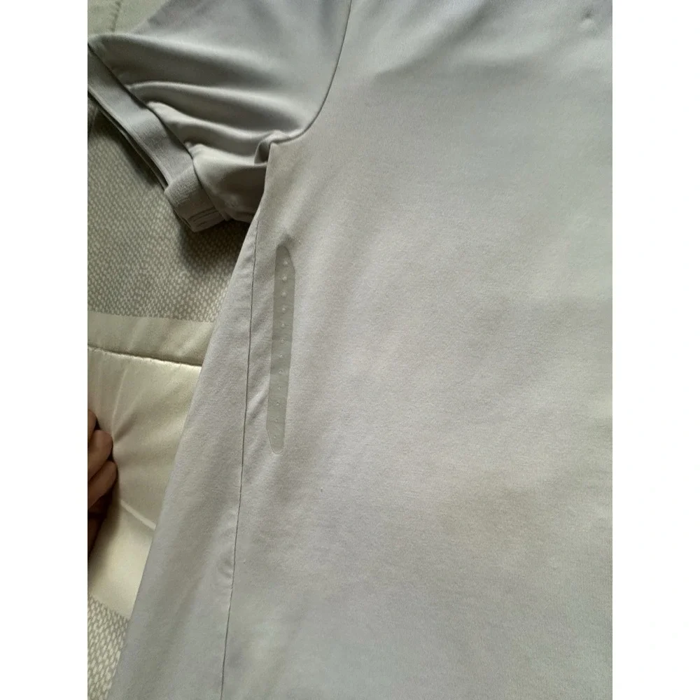 BOSS Athleisure Philix 1 polo shirt 1/4 Zip Light‎ Gray Medium READ